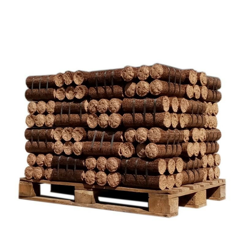 AE112KJK Legno densificato – Tronchi da notte, mezza pallet da 480 kg - immagine 1