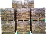 Legna da ardere essiccata in forno – Quercia e Faggio – Tronchetti 33 cm, pallet 2,5 steri (1,75 m³) - immagine 2
