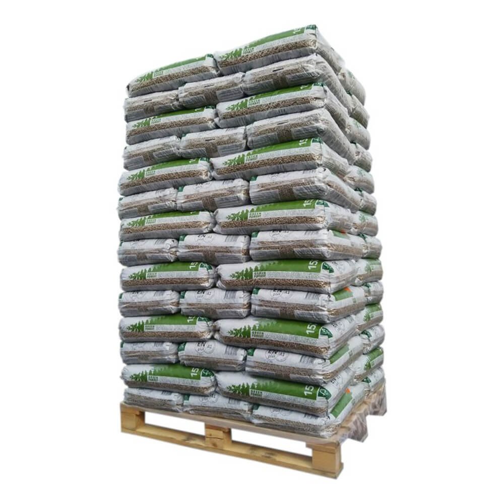 PA2 Pellet Green Forest – Bancale da 70 sacchi da 15 kg - immagine 1